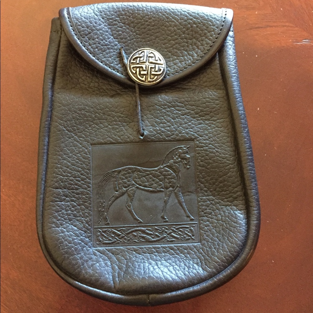 Handcrafted Celtic belt bag with horse design